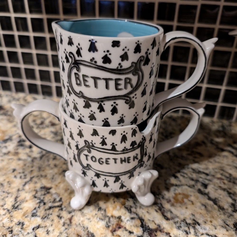 Anthropologie Molly Hatch Sketched Story Sugar/Creamer